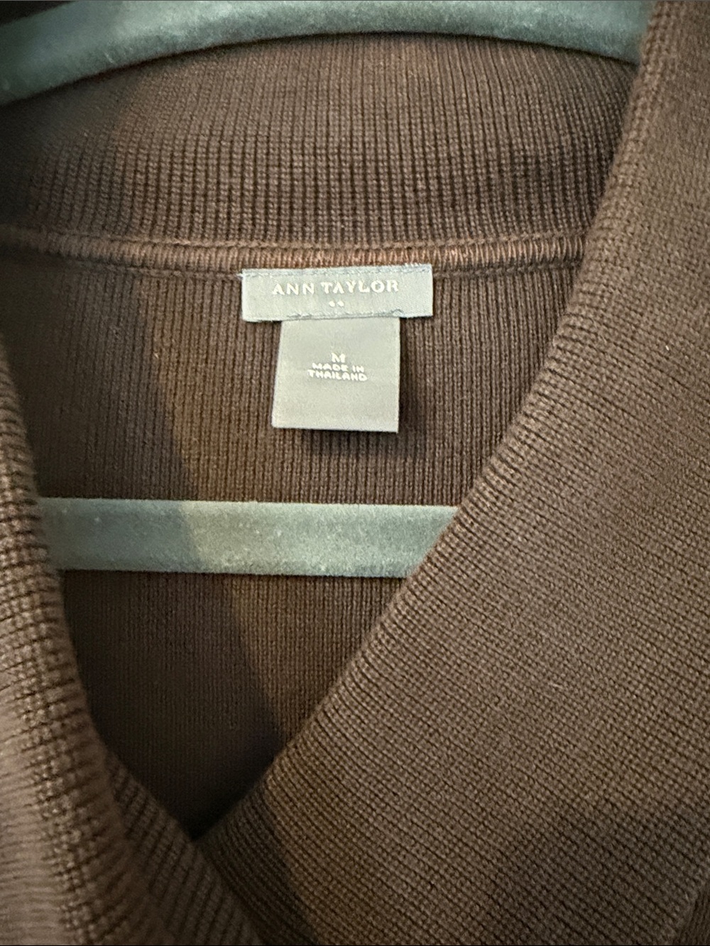 Ann Taylor Warm Brown Shawl Collar 100% Cotton Wrap Sweater, Women’s Medium - Picture 2 of 6